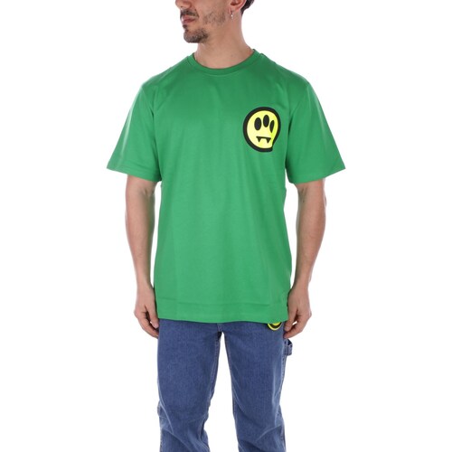 Υφασμάτινα T-shirt με κοντά μανίκια Barrow S4BWUATH137 Green