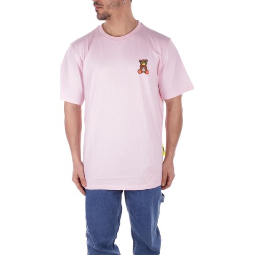 Υφασμάτινα T-shirt με κοντά μανίκια Barrow S4BWUATH144 Ροζ