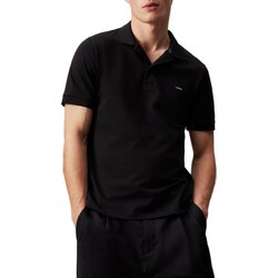 Υφασμάτινα Άνδρας Πόλο με μακριά μανίκια  Calvin Klein Jeans K10K112468 Black