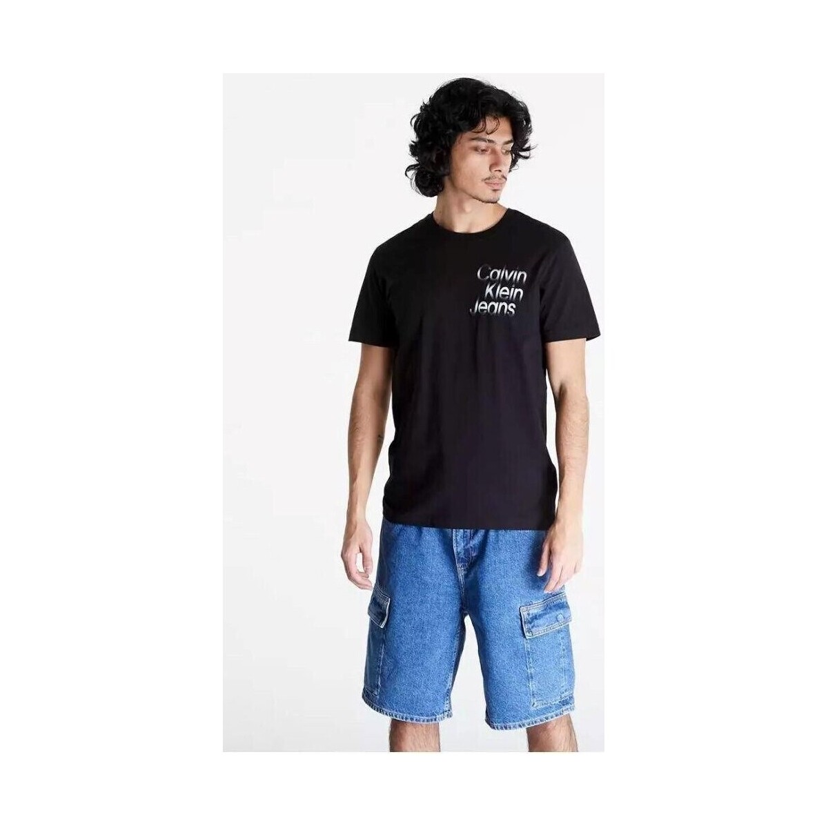 Υφασμάτινα Άνδρας T-shirt με κοντά μανίκια Calvin Klein Jeans J30J325189BEH Black