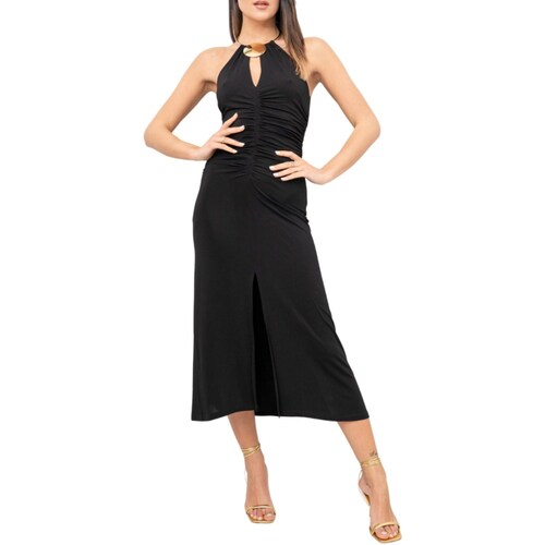 Υφασμάτινα Γυναίκα Κοντά Φορέματα Simona Corsellini P24CPAB047 Black