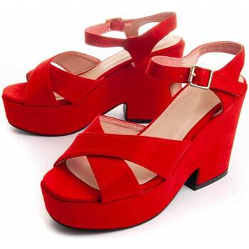 Παπούτσια Γυναίκα Σανδάλια / Πέδιλα Leindia 88203 Red