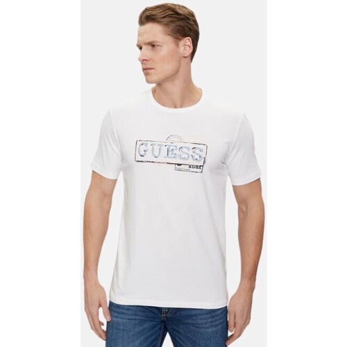 Υφασμάτινα Άνδρας T-shirt με κοντά μανίκια Guess M4GI26 J1314 Άσπρο