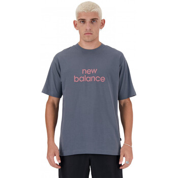 New Balance Sport essentials linear t-shirt Μπλέ