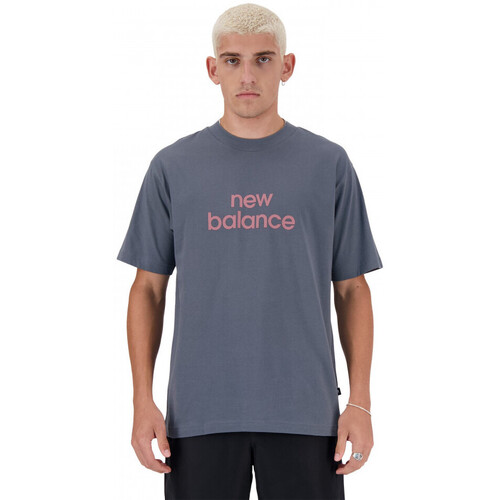 Υφασμάτινα Άνδρας T-shirts & Μπλούζες New Balance Sport essentials linear t-shirt Μπλέ