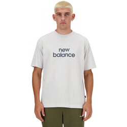 Υφασμάτινα Άνδρας T-shirts & Μπλούζες New Balance Sport essentials linear t-shirt Άσπρο