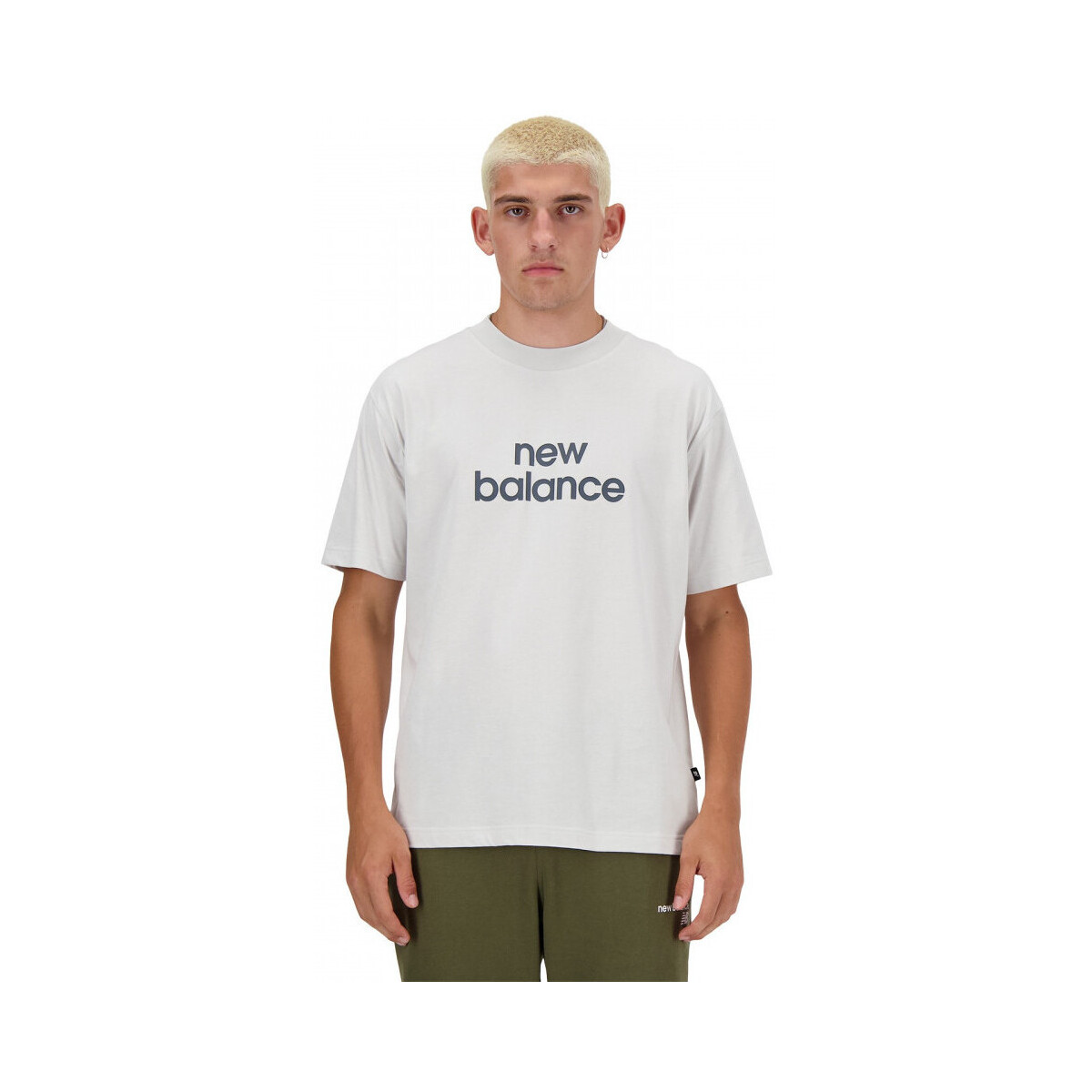 Υφασμάτινα Άνδρας T-shirts & Μπλούζες New Balance Sport essentials linear t-shirt Άσπρο