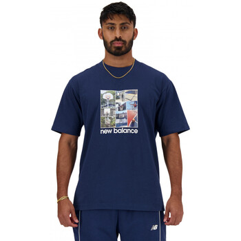 Υφασμάτινα Άνδρας T-shirts & Μπλούζες New Balance Hoops graphic t-shirt Μπλέ