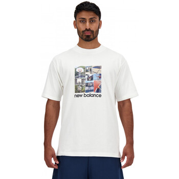Υφασμάτινα Άνδρας T-shirts & Μπλούζες New Balance Hoops graphic t-shirt Άσπρο
