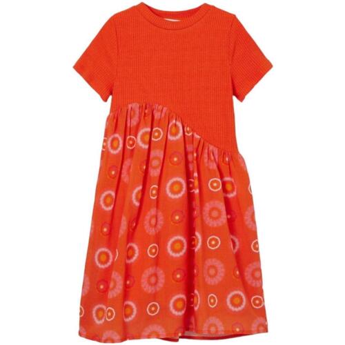 Υφασμάτινα Κορίτσι Φορέματα Desigual  Orange