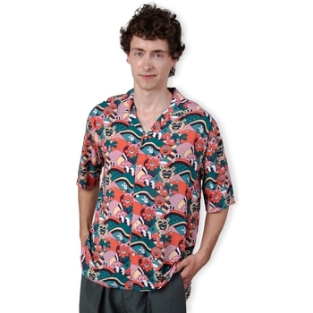 Υφασμάτινα Άνδρας Πουκάμισα με μακριά μανίκια Brava Fabrics Yeye Weller Aloha Shirt - Red Multicolour