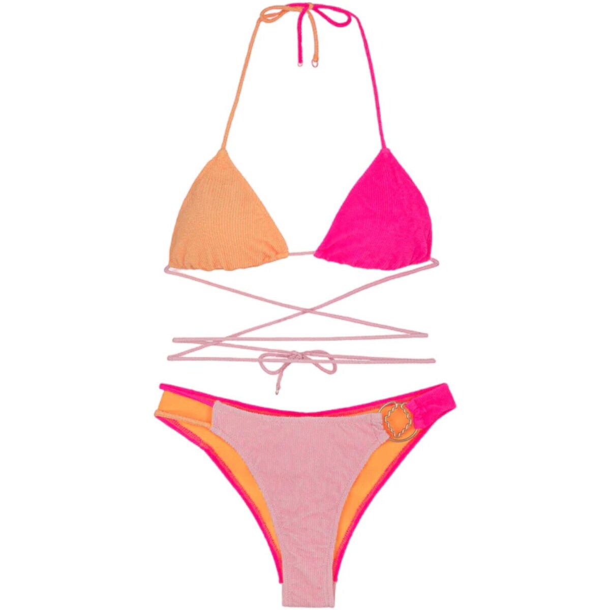 Υφασμάτινα Γυναίκα Μαγιώ / shorts για την παραλία Me Fui MF24-0200 Ροζ
