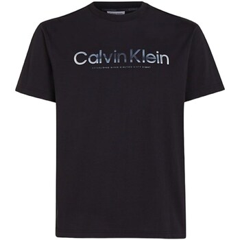 Υφασμάτινα Άνδρας Πόλο με μακριά μανίκια  Calvin Klein Jeans K10K112497 Black