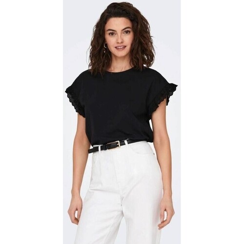 Υφασμάτινα Γυναίκα T-shirts & Μπλούζες Only 15255618 LIRIS Black