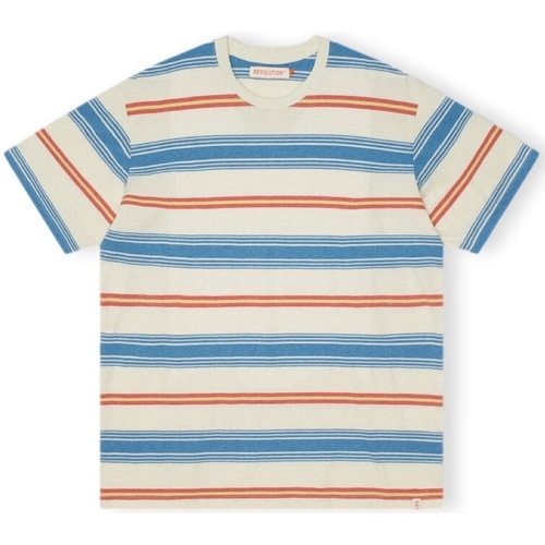 Υφασμάτινα Άνδρας T-shirts & Μπλούζες Revolution T-Shirt Loose 1363 - Blue Multicolour