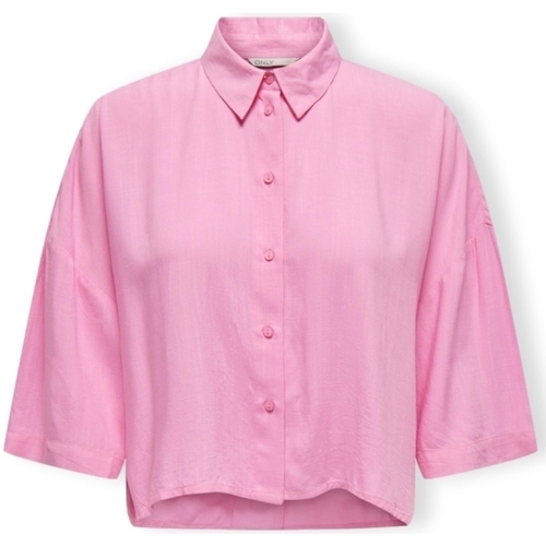 Υφασμάτινα Γυναίκα Μπλούζες Only Noos Astrid Life Shirt 2/4 - Begonia Pink Ροζ