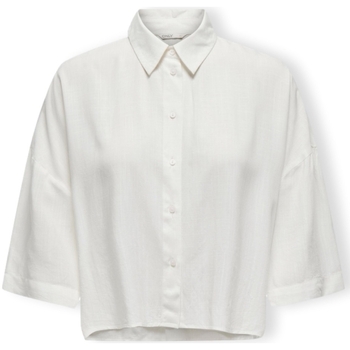 Υφασμάτινα Γυναίκα Μπλούζες Only Noos Astrid Life Shirt 2/4 - Cloud Dancer Άσπρο