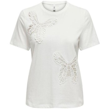 Υφασμάτινα Γυναίκα T-shirts & Μπλούζες Only 15315344 FLY Άσπρο