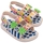 Παπούτσια Παιδί Σανδάλια / Πέδιλα Melissa MINI  Estrelar + Fábula B Baby Sandals - Beige/Blue Multicolour