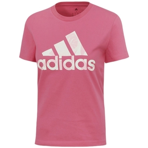 Υφασμάτινα Γυναίκα T-shirts & Μπλούζες adidas Originals WMS T SHIRT LOGO PULSE Ροζ