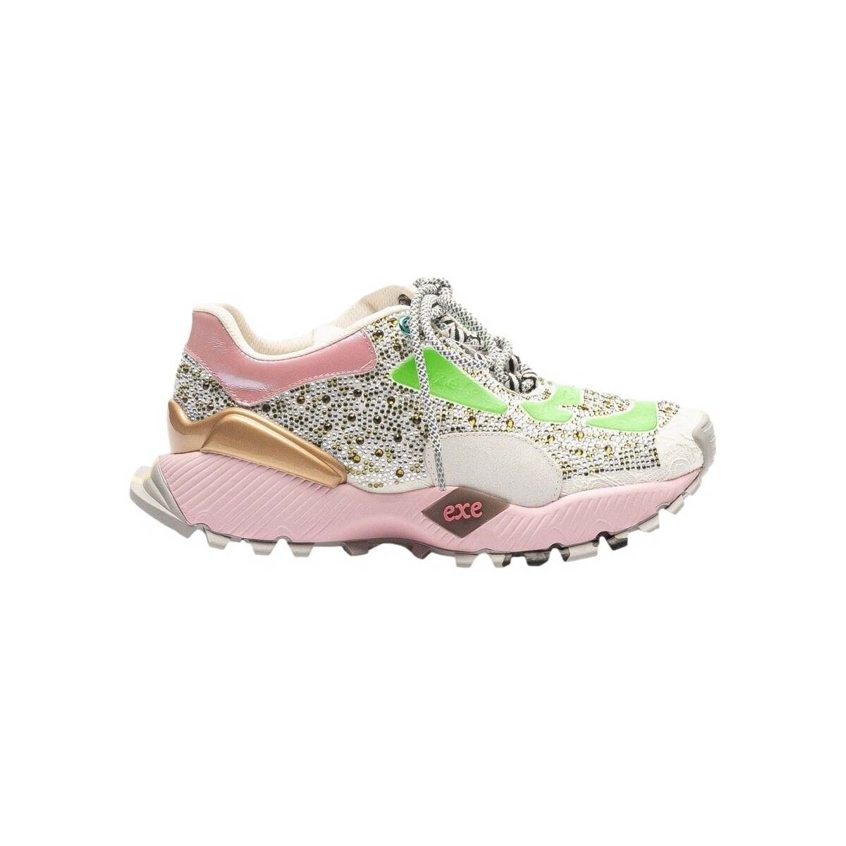 Παπούτσια Γυναίκα Sneakers Exé Shoes EXÉ Sneakers 134-23 - Green/Pink Multicolour