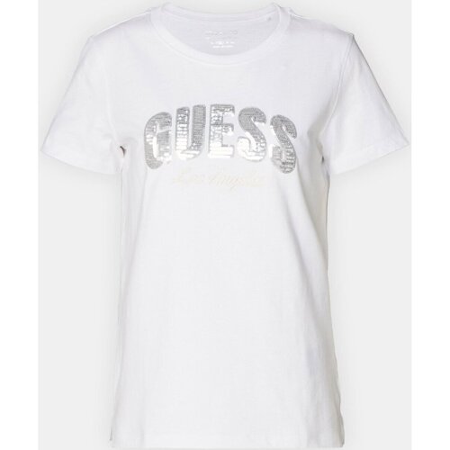 Υφασμάτινα Γυναίκα T-shirts & Μπλούζες Guess W4GI31 I3Z14 Άσπρο