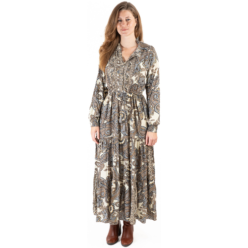 Υφασμάτινα Γυναίκα Μακριά Φορέματα Isla Bonita By Sigris Φόρεμα Midi Grey