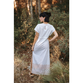 Isla Bonita By Sigris Φόρεμα Midi Άσπρο