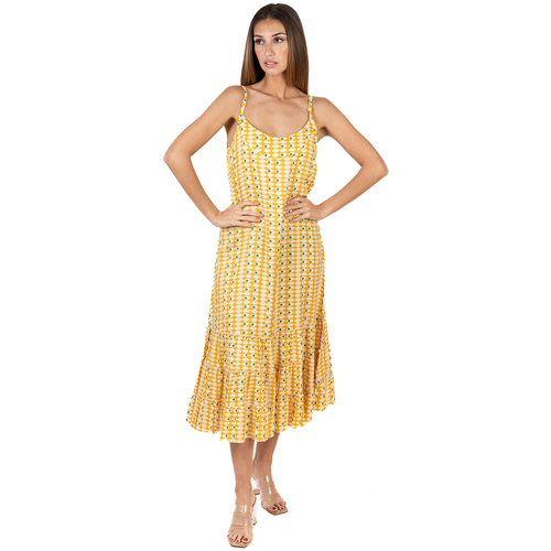 Υφασμάτινα Γυναίκα Μακριά Φορέματα Isla Bonita By Sigris Φόρεμα Midi Yellow