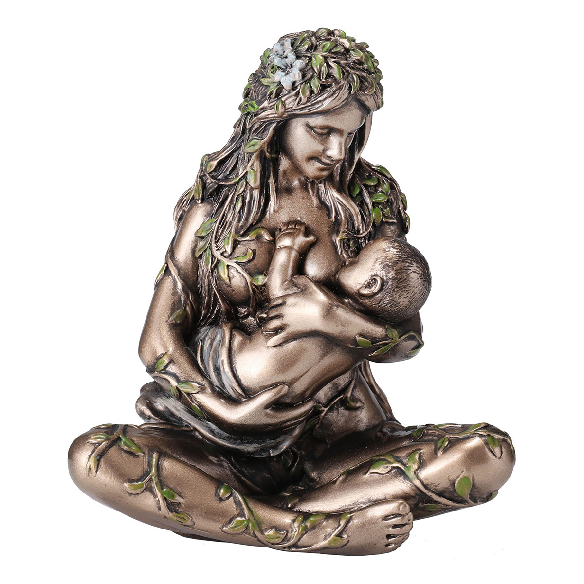 Σπίτι Αγαλματίδια και  Signes Grimalt Γαία Μητέρα Γη Με Το Μωρό Grey