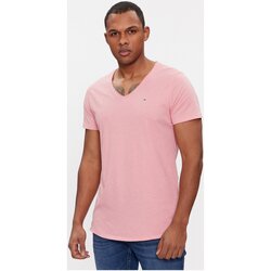 Υφασμάτινα Άνδρας T-shirt με κοντά μανίκια Tommy Jeans DM0DM09587 Ροζ