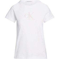 Υφασμάτινα Γυναίκα Πόλο με μακριά μανίκια  Calvin Klein Jeans J20J222343 Άσπρο