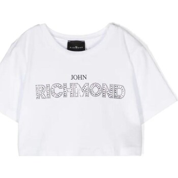 Υφασμάτινα Κορίτσι T-shirt με κοντά μανίκια John Richmond RGP24145TS Άσπρο