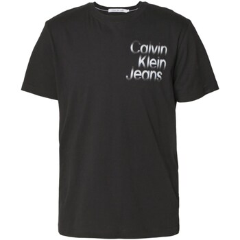 Υφασμάτινα Άνδρας Πόλο με μακριά μανίκια  Calvin Klein Jeans J30J325189 Black