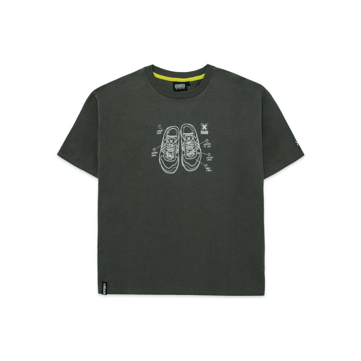 Υφασμάτινα Άνδρας T-shirt με κοντά μανίκια Munich T-shirt sneakers Grey