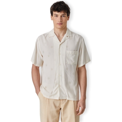 Υφασμάτινα Άνδρας Πουκάμισα με μακριά μανίκια Portuguese Flannel Modal Dots Shirt - White Άσπρο