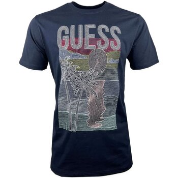 Υφασμάτινα Άνδρας T-shirt με κοντά μανίκια Guess M4GI15 I3Z14 Μπλέ