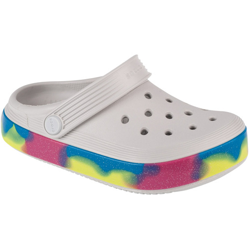 Παπούτσια Παιδί Παντόφλες Crocs Off Court Glitter Band Kids Clog Άσπρο