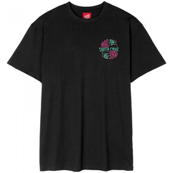 Υφασμάτινα Άνδρας T-shirts & Μπλούζες Santa Cruz Dressen rose crew two Black