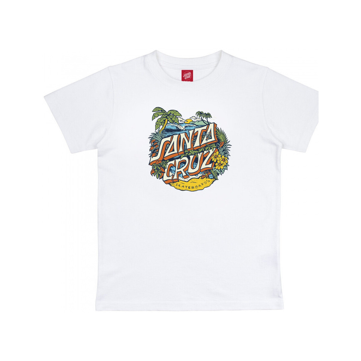 Υφασμάτινα Παιδί T-shirts & Μπλούζες Santa Cruz Youth aloha dot front Άσπρο