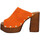 Παπούτσια Γυναίκα Σανδάλια / Πέδιλα Sandro Rosi 7551 Velours Femme Arancio Orange
