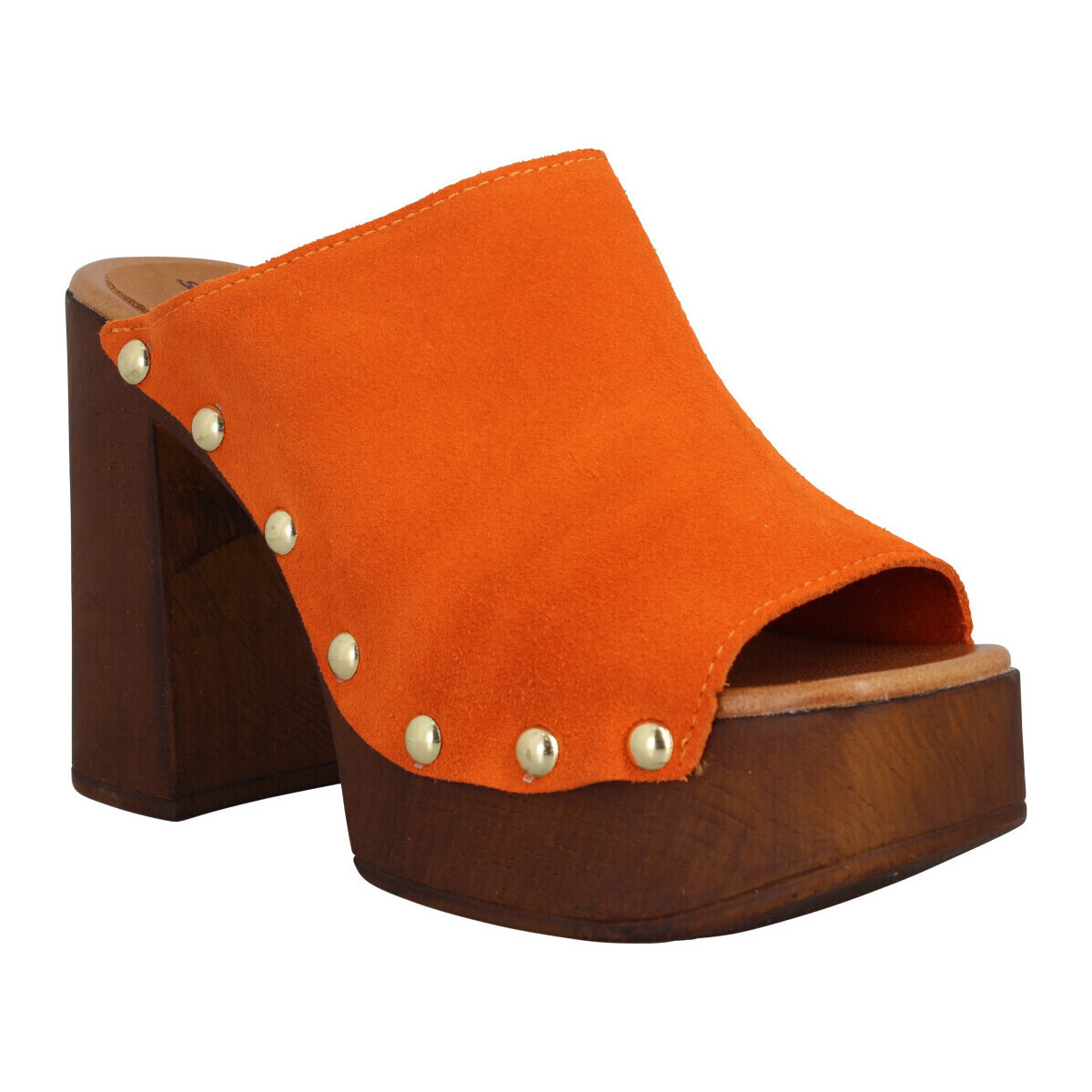 Παπούτσια Γυναίκα Σανδάλια / Πέδιλα Sandro Rosi 7551 Velours Femme Arancio Orange