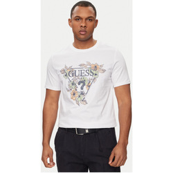 Υφασμάτινα Άνδρας T-shirt με κοντά μανίκια Guess M4GI11 I3Z14 Άσπρο