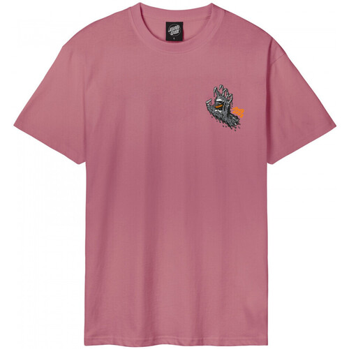 Υφασμάτινα Άνδρας T-shirts & Μπλούζες Santa Cruz Melting hand Ροζ