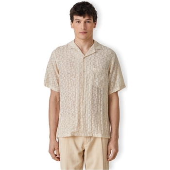 Υφασμάτινα Άνδρας Πουκάμισα με μακριά μανίκια Portuguese Flannel Plasma Shirt - Ecru Beige