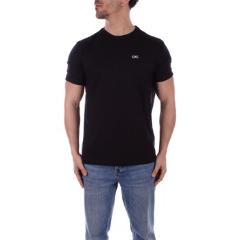 Υφασμάτινα Άνδρας T-shirt με κοντά μανίκια Cnc Costume National NMS47014TS 9701 Black