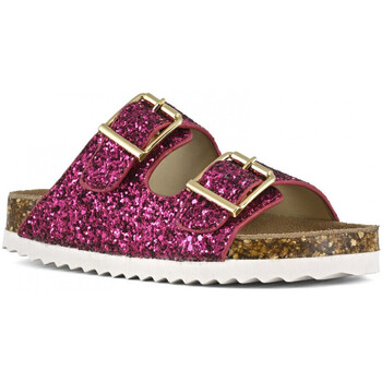 Colors of California Glitter sandal 2 buckles Ροζ