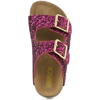 Colors of California Glitter sandal 2 buckles Ροζ