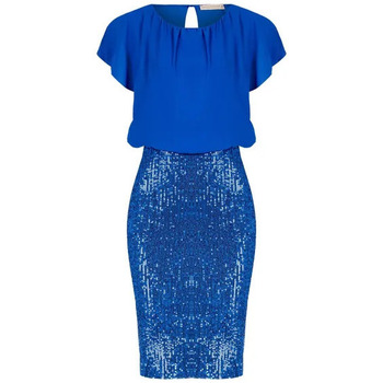 Υφασμάτινα Γυναίκα Φορέματα Rinascimento CFC0119578003 Μπλε Κίνα