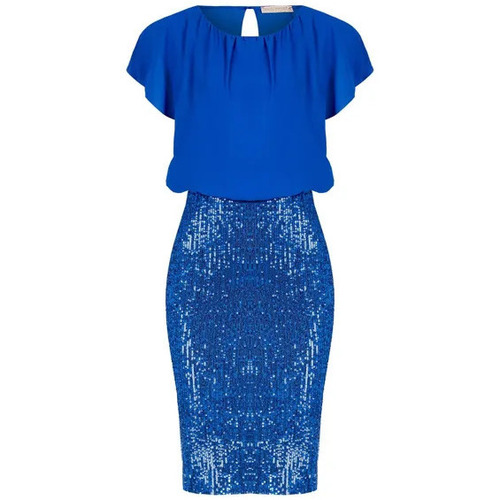 Υφασμάτινα Γυναίκα Φορέματα Rinascimento CFC0119578003 Μπλε Κίνα